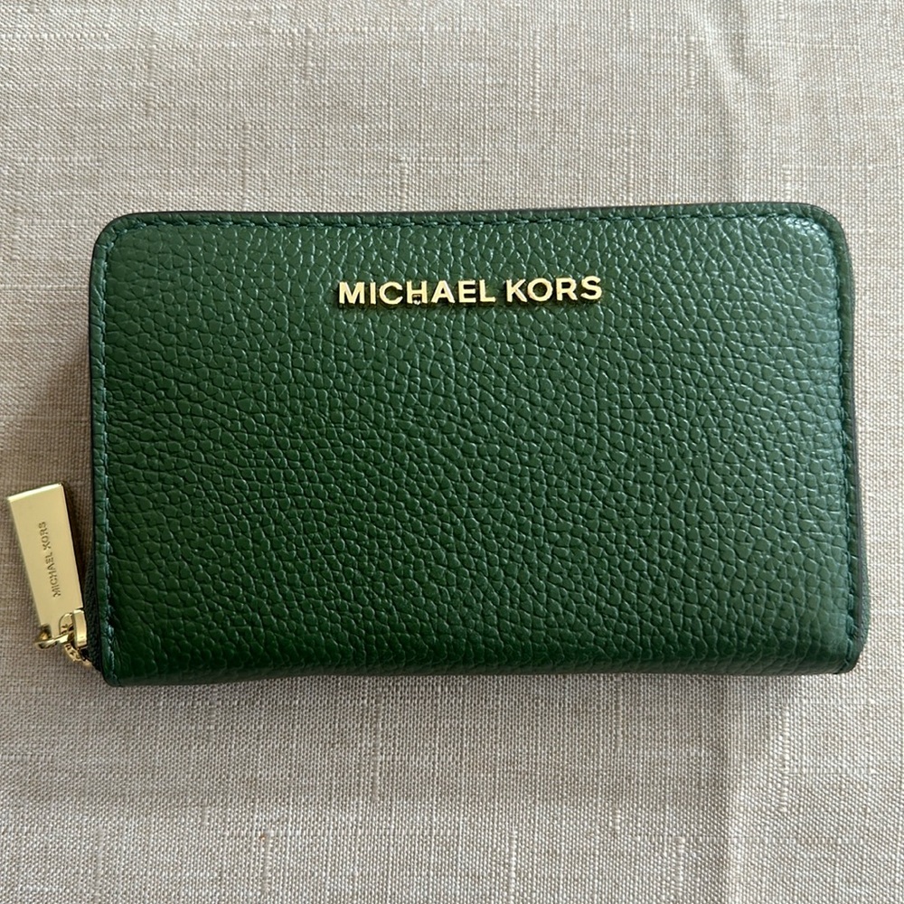 Green Michael Kors wallet
